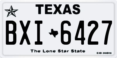 TX license plate BXI6427