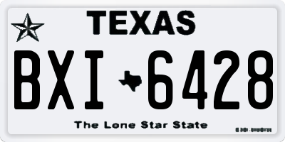 TX license plate BXI6428