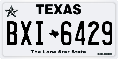 TX license plate BXI6429