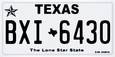 TX license plate BXI6430
