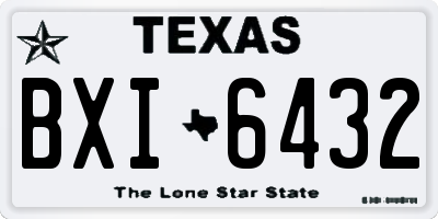 TX license plate BXI6432