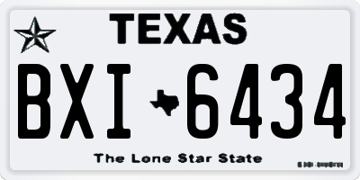 TX license plate BXI6434