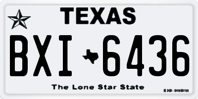 TX license plate BXI6436