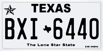 TX license plate BXI6440