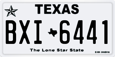 TX license plate BXI6441
