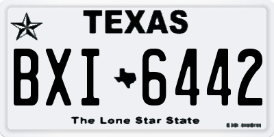 TX license plate BXI6442