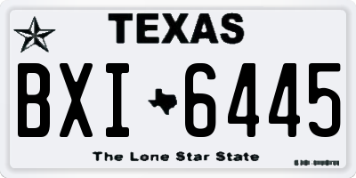 TX license plate BXI6445