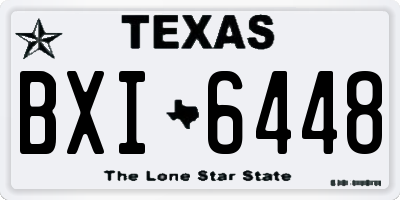 TX license plate BXI6448