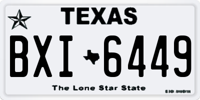 TX license plate BXI6449