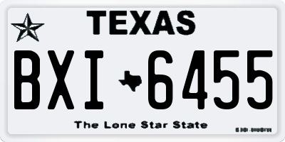 TX license plate BXI6455