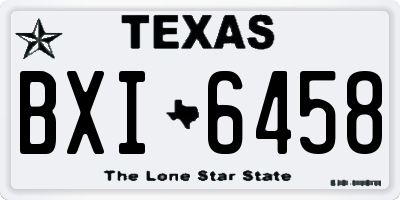 TX license plate BXI6458