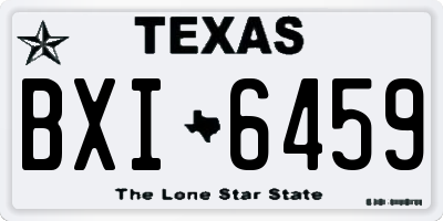 TX license plate BXI6459