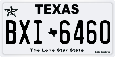 TX license plate BXI6460