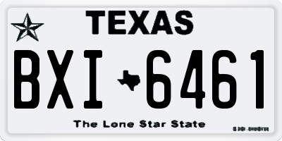 TX license plate BXI6461