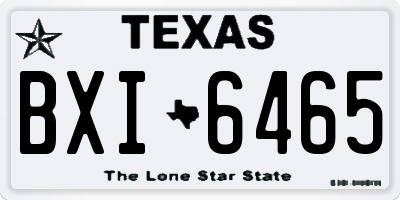 TX license plate BXI6465