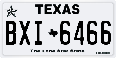 TX license plate BXI6466