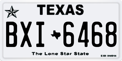 TX license plate BXI6468