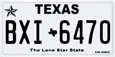 TX license plate BXI6470