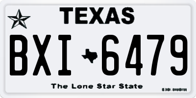 TX license plate BXI6479