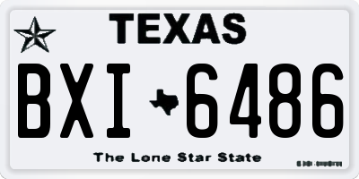 TX license plate BXI6486