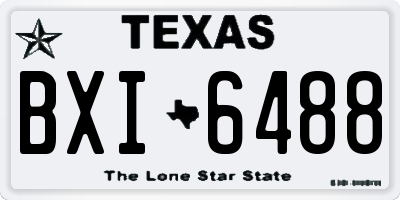 TX license plate BXI6488