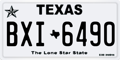 TX license plate BXI6490