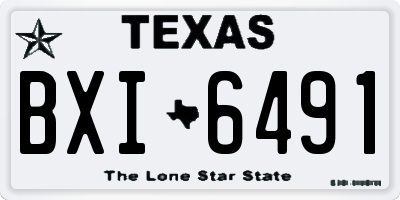 TX license plate BXI6491