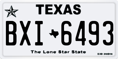 TX license plate BXI6493