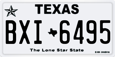 TX license plate BXI6495