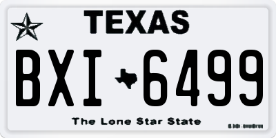 TX license plate BXI6499
