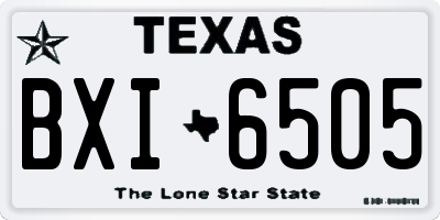 TX license plate BXI6505
