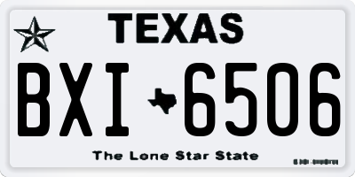 TX license plate BXI6506