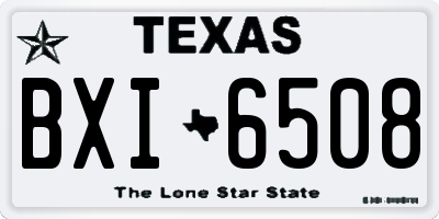 TX license plate BXI6508