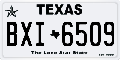TX license plate BXI6509