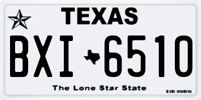 TX license plate BXI6510