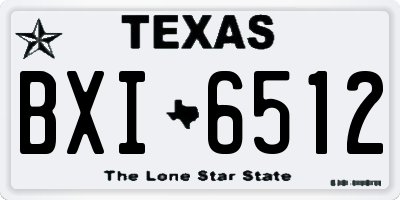 TX license plate BXI6512