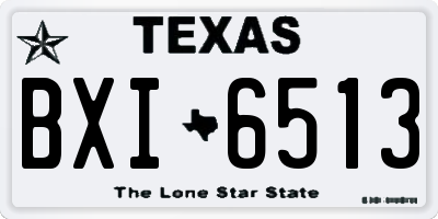 TX license plate BXI6513