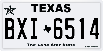 TX license plate BXI6514
