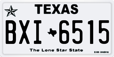 TX license plate BXI6515