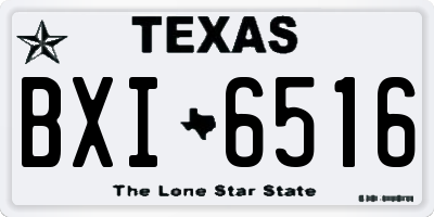 TX license plate BXI6516