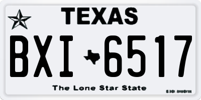 TX license plate BXI6517