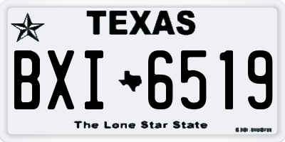 TX license plate BXI6519