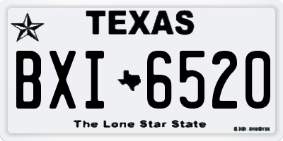TX license plate BXI6520