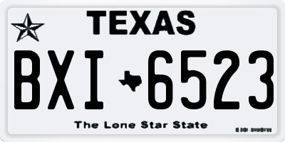 TX license plate BXI6523