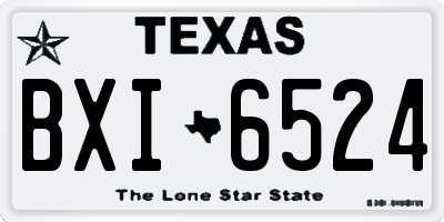 TX license plate BXI6524