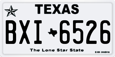 TX license plate BXI6526