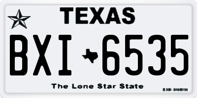 TX license plate BXI6535