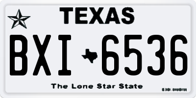 TX license plate BXI6536