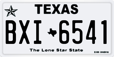 TX license plate BXI6541