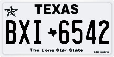 TX license plate BXI6542